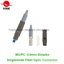 Mu PC 0.9mm Simplex Monomodo Conector Multimodo de Fibra Óptica